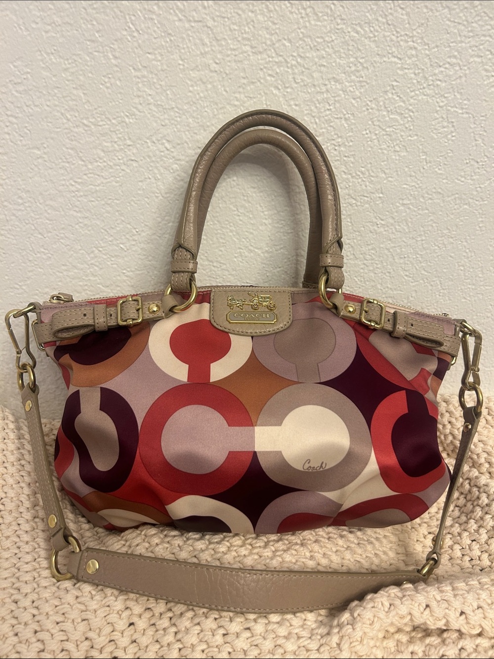 Coach Madison Graphic Op Art Sophia Satchel  #18636